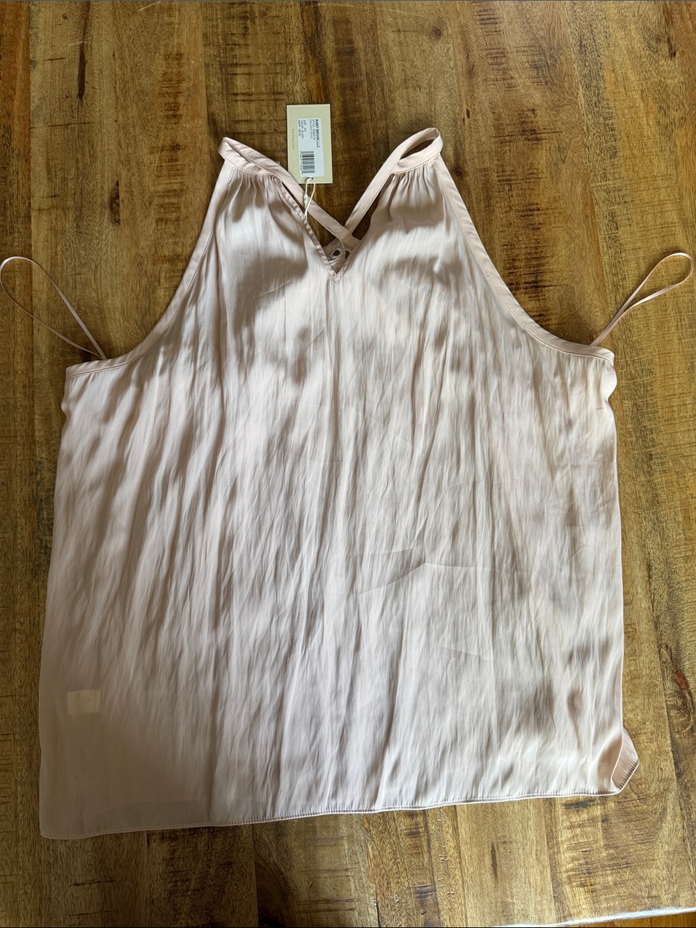 RAMY Brook exclusive Jennie Blush Pink Halter Ruffle Sleeveless tank Top NWT NEW - Picture 6 of 6